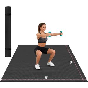 Stepwaver Extra Large Exercise Mat, 6'x4'/ 7'x5'/ 8'x5'/ 9'x5'/10'x5' (6mm)
