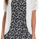 XUNZRLN Women's Open Front Bolero Shrug Lightweight Knit Hollow Out Cropped Cardigan, Large