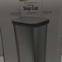 Glad Stainless Steel Step Garbage Can with Clorox Odor Protection | Large Metal Kitchen Garbage Bin with Soft Close Lid, Foot Pedal and Waste Bag Roll Holder, 20 Gallon, All Stainless