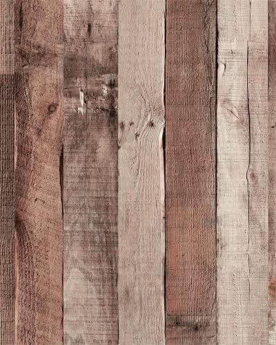Yun-aeon Natural Wood-Cinnamon Wood Contact Paper Peel and Stick Wallpaper 17.3"x 120"Self Adhesive Removable Vintage Faux Wood Wall Paper Plank Shelf Home Decoration Kitchen Counter Cover Use