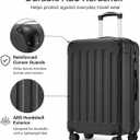 YOETEY Carry On Luggage 22x14x9 Airline Approved, Hardside Suitcase with Wheels, TSA Approved, Tote Bag, Black, 20 inches