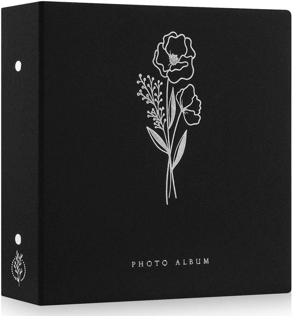 Lanpn Photo Album 4x6 1000 Pockets, Extra Large Capacity Linen Cover Picture Albums Holds 1000 Horizontal and Vertical Photos Black