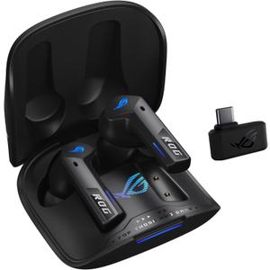 ASUS ROG Cetra True Wireless SpeedNova Gaming Earbuds Dual-Mode (BT, 2.4GHz), Dirac Opteo, Bone-Conduction AI Mic, Adaptive ANC, 46Hr Battery, for PC, PS5, PS4, Switch, Mobile, ROG Ally/X - Black