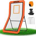 Lacrosse Rebounder net for Backyard, 4x7FT Adjustable Net with 5 Angles & Target Stripe,Durable Multi-Sport Practice Tool for Soccer Baseball Volleyball Training Equipment