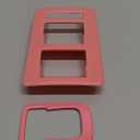 for Bronco Window Lift Switch Control Trim, 2PCS Center Console Rearview Mirror Adjustment Panel Cover Compatible with 2021-2025 Ford Bronco Interior Accessories, Pink