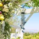 Monsiter QE Bird Wind Chimes for Outside, Outdoors Wind Chimes with 4 Large Aluminum Tubes & S Hook - Outdoor Clearance Hanging Decor for Garden, Patio, Backyard or Porch