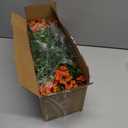 Grunyia Artificial Fake Flowers for Outdoor Spring Decoration, 16 Bundles Faux Silk Colorful Daisy UV Resistant Realistic for Outside Porch Patio Home Yard Garden Planters Pots Window Box (Orange)