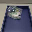 Juvale Coffee Table Tray - 15.7 x 11.8 x 3 in, Blue, Rustic Wood - Serving Tray with Interchangeable Gold & Silver Handles for Coffee Table Decor & Ottoman Use with 2 Coasters