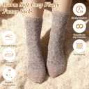 Geyoga 6 Pairs Fuzzy Socks Valentines Gifts for Women Soft Plush Sleeping Slipper Winter Fluffy Socks Gifts for Grandma Mom (Dark Color)