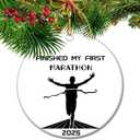 Finish My First Marathon Keepsake Ornament 2025 for Runners, Marathon Training Buddies & Race Lovers | Running Enthusiasts for him (S19)