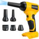 Mini Leaf Blower Compatible with Dewalt 20V Battery, 130000RPM High-Speed Blower, 30m/s Wind Speed, Brushless Motor, 5 Nozzles for Outdoor Camping, Snow, Leaves, and Car Cleaning