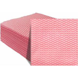 JEBBLAS Handi Wipes Reusable Cloths Dry Cleaning Cloths Dish Towel Kitchen Towel Handy Cleaning Wipes,Pack of 50, Red