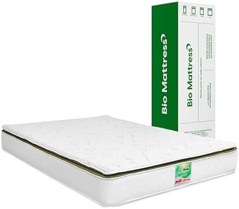 Bio Mattress: Green Tea Queen Size Mattress with Foam Plus and High-Density Rubber Foam Core