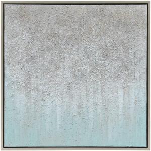 Empire Art Direct Golden Field Abstract Wall Art Textured Metallic Hand Painted Canvas by Martin Edwards, Champagne Frame, Ready to Hang, Living Room, Bedroom & Office, , Silver, 36" x 36" x 1.5", MAR-CB7798-3636