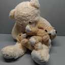 MorisMos Giant Teddy Bears with Babies, 36inch Large Mommy Bear with 2 Babies Stuffed Animals for Baby Shower, Big Bear Plush