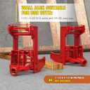 2 Pack Wall Jack, Portable Wall Jacks for Framing, Use with 1-1/2 X 3-1/2 in Fir Poles Or 1 in Od Steel Pipe, Malleable Casting Iron Wall Jack for Lifting Wall Beams, Capacity of Lifting 1,000 lbs
