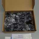 Ravinte 50 Pack 25 Pairs Semi-Overlay 1/2 inch Self-Closing Face Frame Cabinet Hinges Matte Black Half Wrap-Around Kitchen Cabinet Door Hinges Face Mount Cabinet Hardware