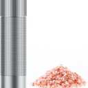Luvan Salt Grinder, Professional Grade Salt Mill with Unique Burr Grinder, 12 Adjustable Coarseness Settings, Lightning-fast grinding speed, Heavy Duty Aluminum Manual Salt and Pepper Grinder
