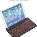 Arteck HB220B Universal Backlit 7-Colors & Adjustable Brightness Multi-Device Slim Portable Wireless Bluetooth 3.0 Keyboard for iOS, Android, Windows Tablet PC Smartphone Built in Rechargeable Battery