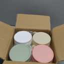 4 Pack Overnight Oats Containers with Lids and Spoons, 16 oz Glass Mason Jars with Airtight Lids, Overnight Oats Jars for Milk, Cereal, Fruit (Light Colors)