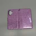 Varikke for iPhone 16 Wallet Case Detachable with RFID Blocking Card Holder for Women, Glitter PU Leather Wrist Strap Strong Magnetic Flip Wallet Removable Phone Case for iPhone 16 6.1", Light Purple