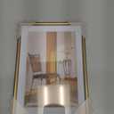 5x7 Picture Frame, Brass Brushed Thin Metal Float Photo Frame, Fit 4x6 with Mat or 5 x 7 without Mat, for Table and Wall, 1 Pack (Bronze)