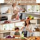 Electric Meat Grinder,8 in 1 Electric Cheese Grater,2800W Max Meat Grinder & Chopper,Stainless Steel Sausage Stuffer Maker for Cheeses, Fruits, Vegetables, Sausages and Minced Meat
