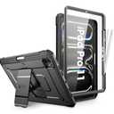 SUPCASE for iPad Pro 11 Inch Case M4 2024 5th Generation with Pencil Holder (Unicorn Beetle Pro), [Built-in Screen Protector & Stand] Full-Body Rugged Cover for iPad Pro 11 Inch M4 2024 5th Gen,Black