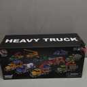 Dwi Dowellin Kids Toys for 3 4 5 6 7 Years Old Boys, 15" Large Tow Truck Toy,Friction Powered Transport Truck Crane Toy with Lights and Sounds,with Roadster,Toddlers Gifts