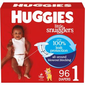 Huggies Size 1 Diapers, Little Snugglers Baby Diapers, Size 1 (8-14 lbs), 96 Count, Packaging May Vary Huggies Size 1 Diapers, Little Snugglers Baby Diapers, Size 1 (8-14 lbs), 96 Count, Packaging May Vary