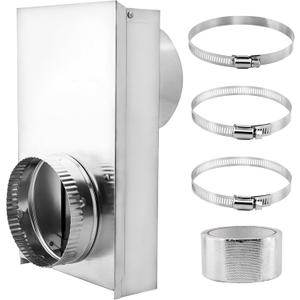 Adjustable 0-5" Periscope Dryer Vent Kit,Dryer Telescoping Vent Kit,Telescoping Vent Kit For Dryers Telescoping Vent Kit With 3 Clamps And Aluminum Foil Tape, Aluminum