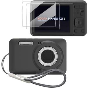 Case for KODAK PIXPRO FZ55 Case, Soft Silicone for KODAK PIXPRO FZ55 - Anti-Scratch Slim Fit Lightweight Protective - Black