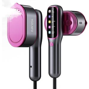 Travel Steamer for Clothes Portable: 2-in-1 Mini Handheld Garment Steamer Iron - 15s Heat Up & 5 Adjustable Steam - Large Ceramic Panel - 110-120V