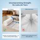 8 Gallon Trash Bags Drawstring 1.2 Mil - 100 Count White Medium Garbage Bags Unscented, 30 Liter Thick Plastic Trash Can Liners for Home Kitchen Bathroom