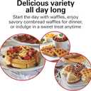 Hamilton Beach Belgian Waffle Maker with PFAS-Free Non-Stick Ceramic-Coated Plates, Browning Control, Indicator Lights, Stainless Steel (26081)