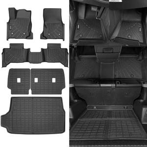 All Weather Floor Mats Fit for 2025 Toyota 4Runner 5 Seats Floor Mats & Trunk Mat & Backrest Mat for Toyota 4Runner Accessories All Season Odorless Anti-Slip Floor Liner