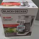 BLACK+DECKER CM1160W-1 CM1160W 12-Cup Programmable Coffeemaker, White/Stainless Steel