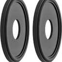 Molded PU Ceiling Medallion for Light Fixtures and Ceiling Fans, 13.1"OD x 4"ID x 1"P (Fits Canopies up to 10.25") Black