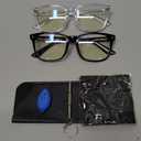 livho High Tech Blue Light Glasses - Advanced 99% Blue Light Blocking Computer Glasses - Anti Eyestrain & UV Glare Protection (*B1 Light Black+clear)