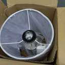 Touch Control Table Lamp, 3-Way Dimmable Bedside Lamp for Living Room, Modern Nightstand Lamp for Bedroom, Silver Table Lamp with White Shade, Desk Lamp for Dorm, Home, Office, 3000K LED Bulb Included