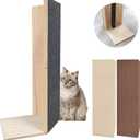 24" Tall Couch Corner Scratching Post with 3Pcs Replaceable Self-Adhesive Cat Scratching Post Carpet, Cat Scratch Pad Mat- Stylish Indoor Cat Scratcher Board Furniture Protector