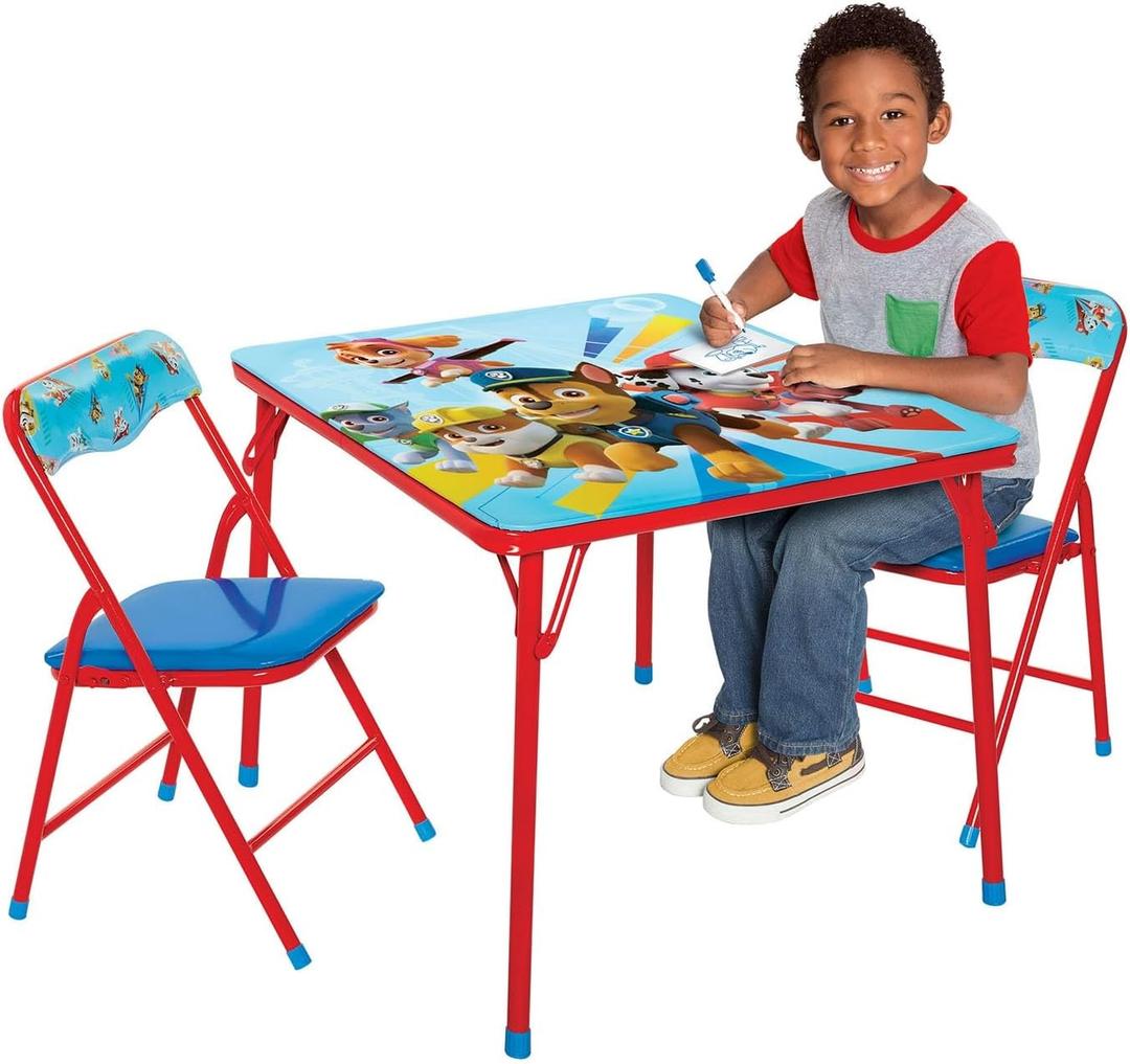 Paw Patrol Kids Table & Chairs Set for Kid and Toddler 36 Months Up to 7 Years, Includes: 1 Table (24" L x 24" W x 20" H), 2 Chairs (13" L x 13.5" W x 21" H) Weight Limit: 70 lb