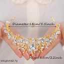 JWICOS Gold Headband Wedding Headband for Women Crystal Queen Hair Accessories Princess Headpiece for Bride Party Prom (Gold)