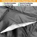 Heavy Duty Magnetic Thermal Insulated Door Curtain, Oxford Cloth-Thicken Polyester Fiber Fill, Fits Size 32x80inch, Self Sealing, Pet and Kid Friendly, Temporary Door Window Insulation for Winter