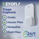 VEYOFLY Fly Trap Indoor, Fruit Fly Traps for Indoors Flying Insect (2 Device + 4 Refills) Gnat Traps for House Indoor, Bug Zapper Indoor, Gnat Killer Catcher & Fruit Fly Killer Light Plug in