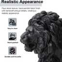 Glitzhome Guardian Walking Lion Garden Statue MGO Outdoor Decoration, 24.5" L, Black