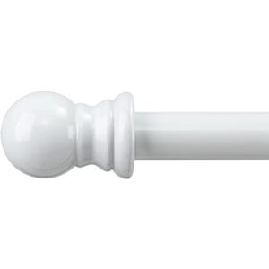 White Curtain Rods for Windows 66 to 120 - 1 Inch Heavy Duty Blackout Curtain Rod Set,Adjustable Farmhouse Drapery Rods with Brackets