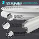 40FT Door Weather Stripping Door Seal - Kerf Front Exterior Door Weather Stripping for Door Frame Soundproofing Door Insulation Strip (with 4 Door Corner Seals) (White)