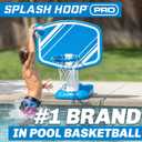 GoSports Splash Hoop PRO - Choose Your Color - Swimming Pool Basketball Game, Includes Poolside Water Basketball Hoop, 2 Balls and Pump