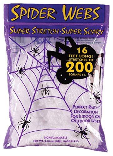 Fun world 9528# Super Stretch Spider Web Halloween Decoration 5 Pack